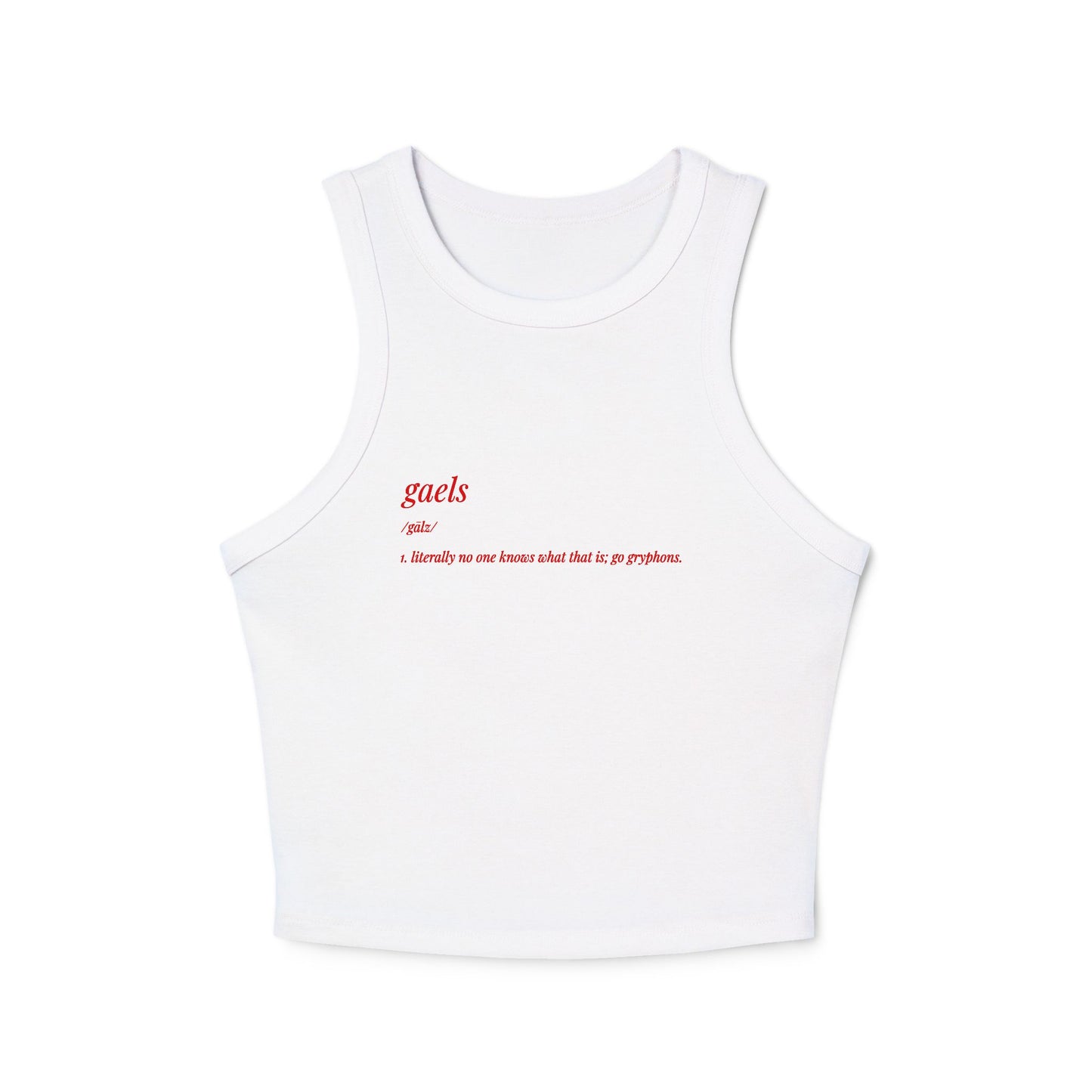 Definition Micro-Rib Tank in White & Red