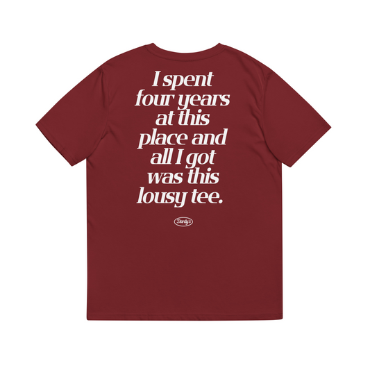 'Lousy' T-Shirt in Maroon & White