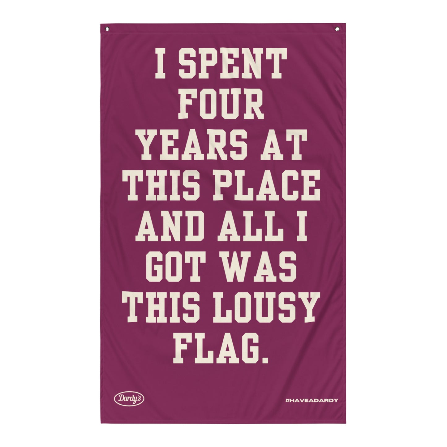 'Lousy' Flag in Maroon & Beige