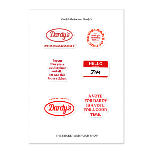 'Thriving' Sticker Sheet in Red