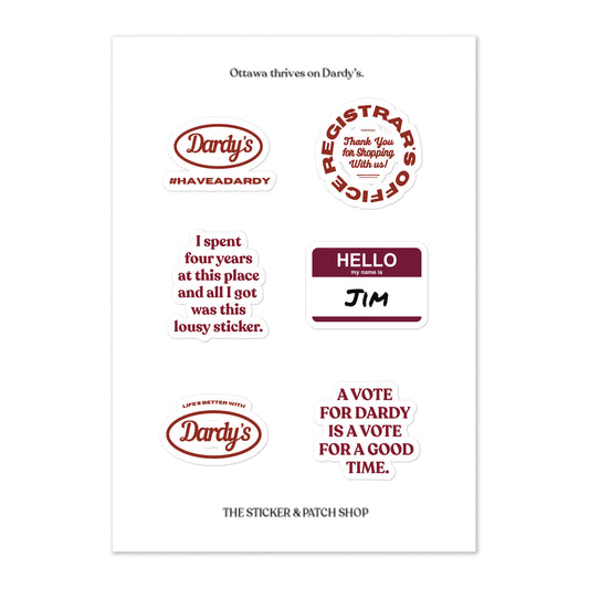 'Thriving' Sticker Sheet in Maroon