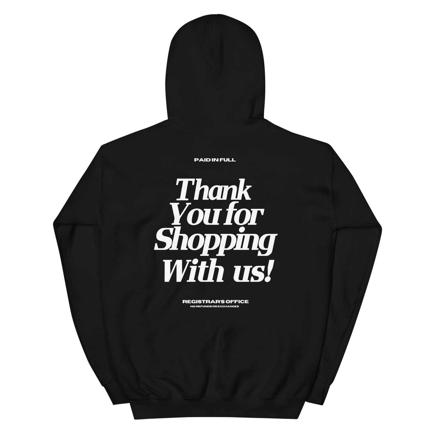 'Paid in Full' Hoodie in Black & White